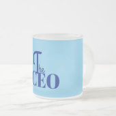 Modern Minimal The CEO Blue フロストグラスマグカップ (正面右)