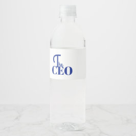 Modern Minimal The CEO Blue ペットボトルラベル