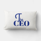 Modern Minimal The CEO Blue ランバークッション (正面)