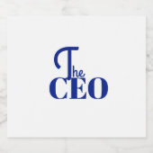 Modern Minimal The CEO Blue リキュールボトルラベル (シングルラベル)