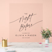 Modern Minimal The Night Before Wedding Welcome アクリルサイン (ウェディング)