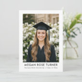 Modern Minimal Three Photo Graduation Party 招待状 (スタンド正面)