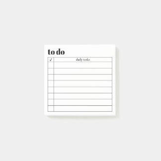 Modern Minimal To Do List Post-It® Notes, 3" x 3" ポストイット