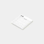 Modern Minimal To Do List Post-It® Notes, 3" x 3" ポストイット (アングル)