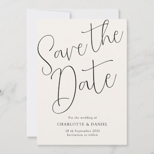 Modern, Minimal, Typografie - Save the Date Karte 招待状 (正面)