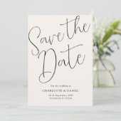Modern, Minimal, Typografie - Save the Date Karte 招待状 (スタンド正面)