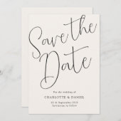 Modern, Minimal, Typografie - Save the Date Karte 招待状 (正面/裏面)
