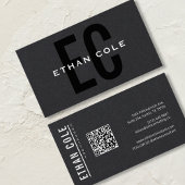 Modern Minimal Typography professional QR code 名刺
