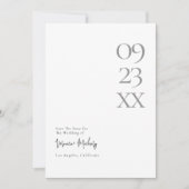 Modern Minimal Typography Wedding Save the Date セーブザデート (正面)