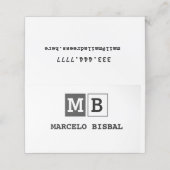 Modern Minimal Typography White Paper Square ロイヤリティカード (外部開封)