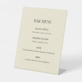 Modern Minimal Wedding Bar Menu Sign 台座サイン (正面)