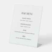 Modern Minimal Wedding Bar Menu Sign 台座サイン (正面)