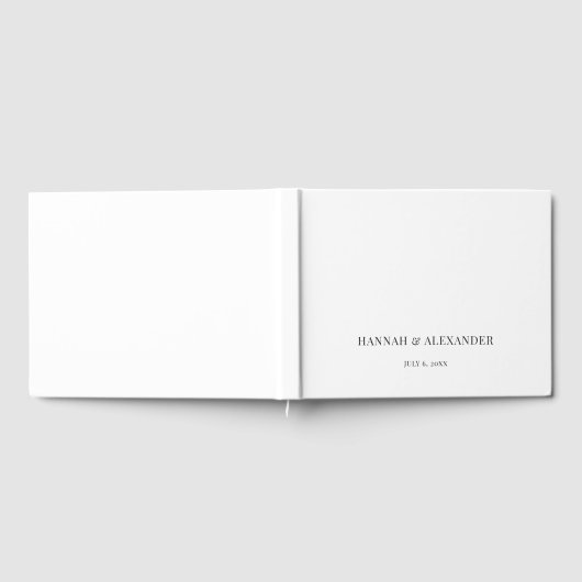 Modern Minimal Wedding Guest Book ゲストブック (全面)