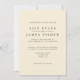 Modern Minimal Wedding Invitation 招待状