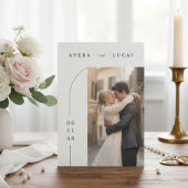 Modern Minimal Wedding Invitation with Photo 招待状