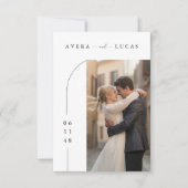 Modern Minimal Wedding Invitation with Photo 招待状 (正面)