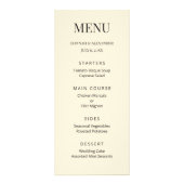 Modern Minimal Wedding Menu ラックカード (正面)