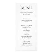 Modern Minimal Wedding Menu ラックカード (正面)