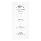 Modern Minimal Wedding Menu - Easy Edit ラックカード (正面)
