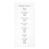 Modern Minimal Wedding Program ラックカード (裏面)