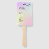 Modern Minimal Wedding Program Order Of Events ハンドファン (裏面)