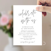 Modern Minimal Wedding Reception Dinner 招待状