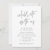 Modern Minimal Wedding Reception Dinner 招待状 (正面)