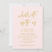 Modern Minimal Wedding Reception Dinner 招待状 (正面)