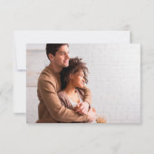 Modern Minimal Wedding RSVP Card Photo on Back 招待状 (裏面)