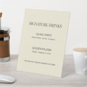 Modern Minimal Wedding Signature Drinks Sign 台座サイン (インサイチュ)