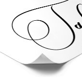 Modern Minimal Wedding Take A Seat Cards ポスター (角)