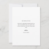 Modern Minimal Wedding Thank You Card with Photo サンキューカード (正面)