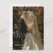 Modern Minimal Wedding Thank You | Editable Templa 招待状 (正面)