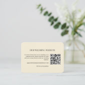 Modern Minimal Wedding Website QR Code Insert Card エンクロージャーカード (スタンド正面)