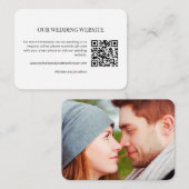 Modern Minimal Wedding Website QR Code Insert Card エンクロージャーカード (正面/裏面)