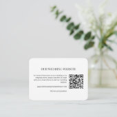 Modern Minimal Wedding Website QR Code Insert Card エンクロージャーカード (スタンド正面)