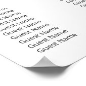 Modern Minimal Wedding Welcome Sign ポスター (角)