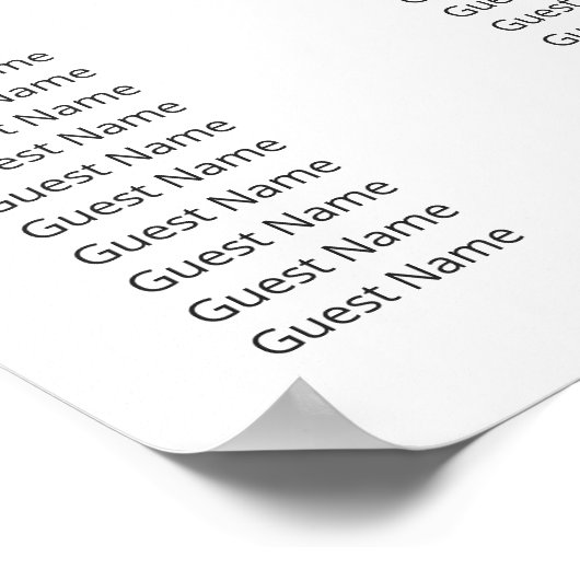 Modern Minimal Wedding Welcome Sign ポスター (角)