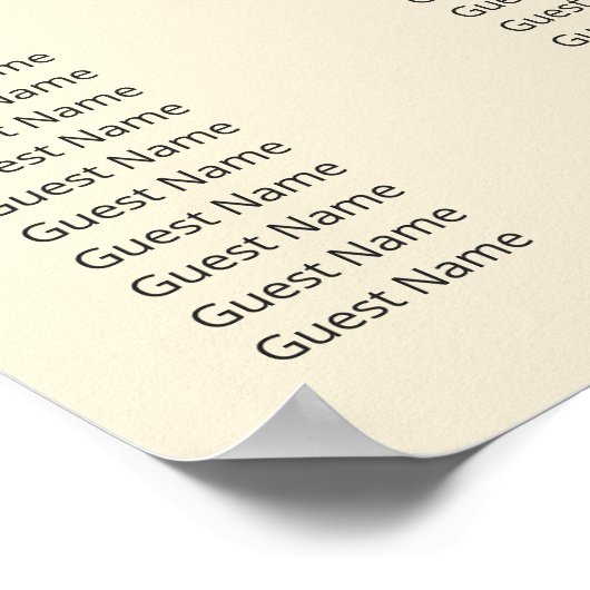 Modern Minimal Wedding Welcome Sign ポスター (角)