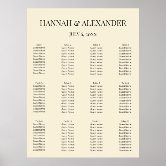 Modern Minimal Wedding Welcome Sign ポスター (正面)