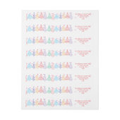 Modern Minimal Whimsical Christmas Doodle ラップアラウンドラベル (シート)