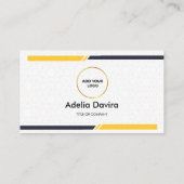 Modern Minimal White Gold Consultant Business Card 名刺 (裏面)