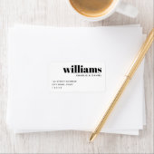 Modern minimal white return address ラベル (インサイチュ)