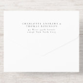 Modern Minimal White Wedding Foil オールインワン招待状 (背面)