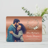 Modern Minimal Winter Floral Wedding 招待状 (スタンド正面)