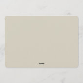 Modern Minimal Winter Floral Wedding 招待状 (裏面)