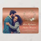 Modern Minimal Winter Floral Wedding 招待状 (正面)