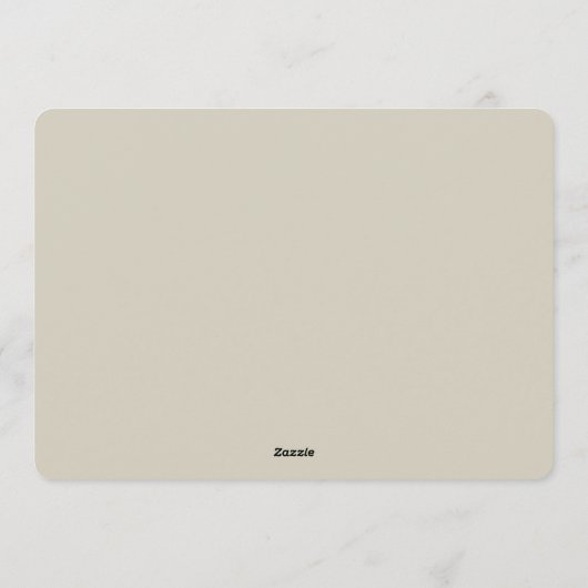 Modern Minimal Winter Floral Wedding 招待状 (裏面)