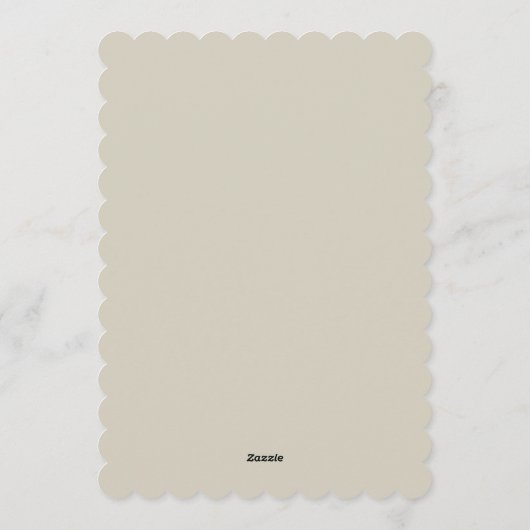 Modern Minimal Winter Floral Wedding 招待状 (裏面)