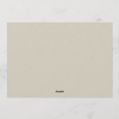 Modern Minimal Winter Floral Wedding 招待状 (裏面)